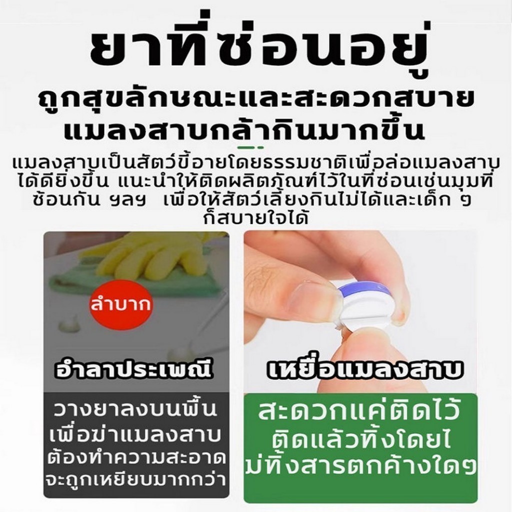 เจลฆ่าแมลงสาบ ดึงดูดแมลงสาบ กำจัดแมลงสาบ ไล่แมลงสาบ ที่ดักแมลงสาบ กำจัดทั้งรัง ป้องกันแมลงสาบ - รูปที่ 2