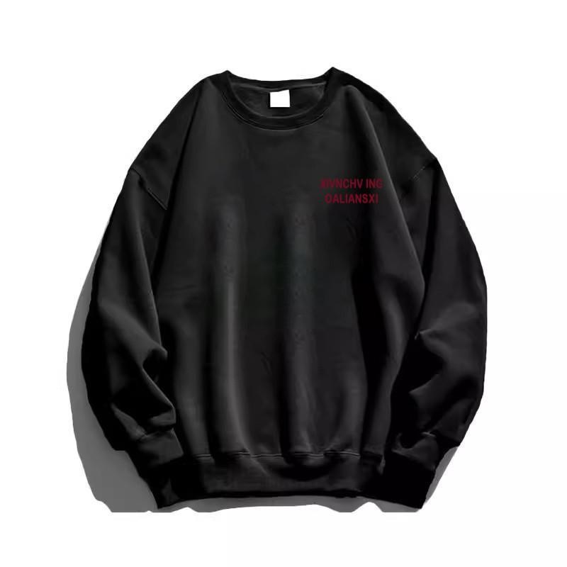 เสื้อกันหนาว แขนยาว คอกลม ทรงหลวม เสื้อโอเวอร์ไซส์ตัวอักษรเท่ๆ สีเทาอ่อน ใส่ได้ทุกโอกาส ผ้าฝ้าย 100% - รูปที่ 6