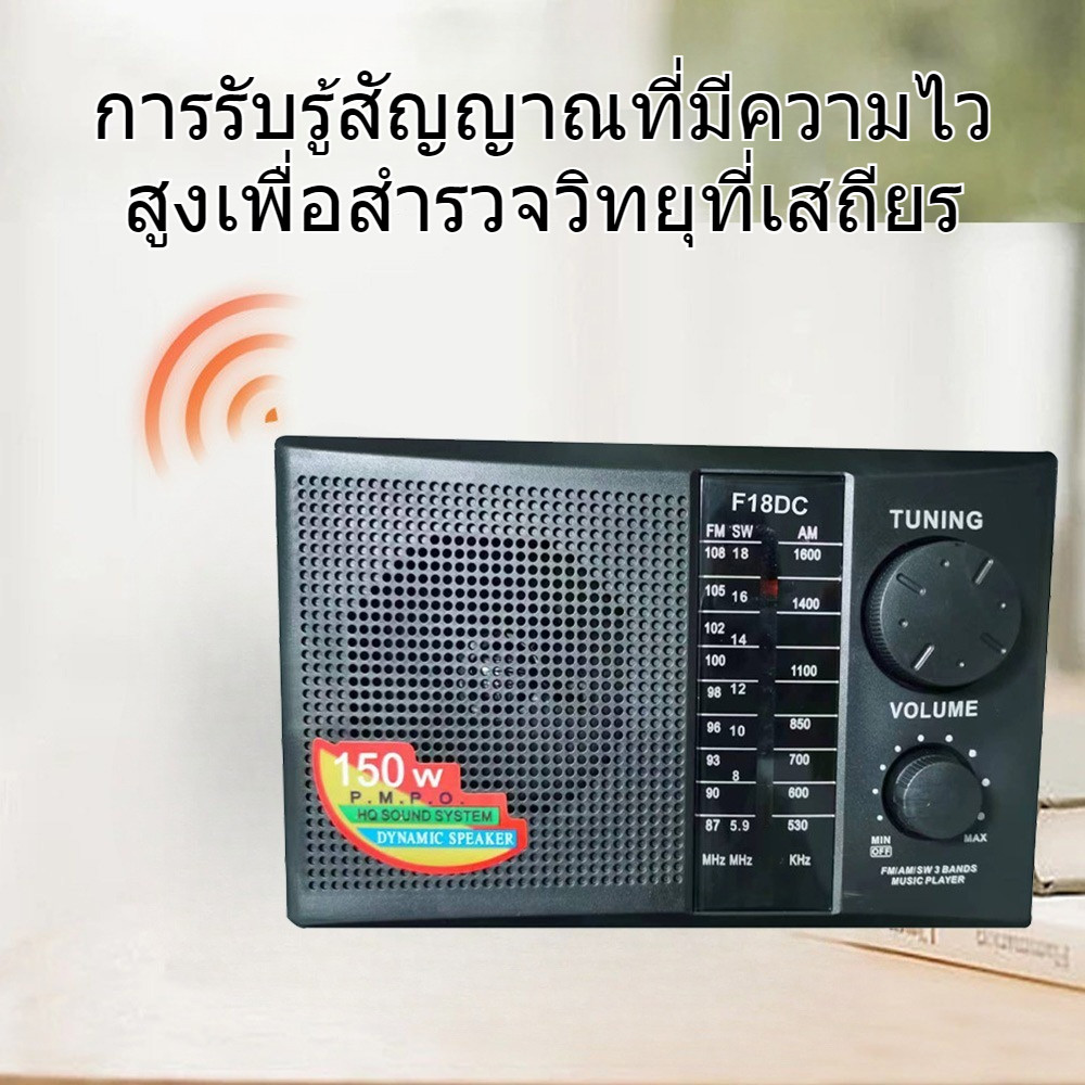 วิทยุธานินทร์ วิทยุพกพา บลูทูธได้/ ฟังคลื่นFM.AMชัด  ใช้ถ่านหรือชาร์จไฟบ้านได้