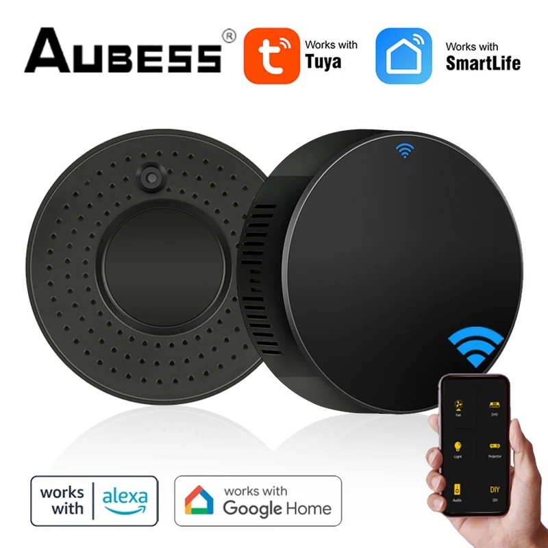 Aubess รีโมทคอนโทรล IR สากลอัจฉริยะ WiFi TV AC Tuya App - A2
