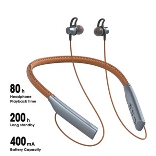 หูฟังบลูทูธแบบใหม่ หูฟังไร้สายแบบคล้องคอพร้อมไมโครโฟน