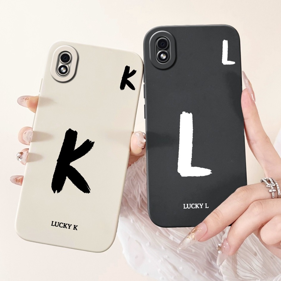สําหรับ Samsung Galaxy A01 Core กรณี SM-A013F SM-A013G น่ารัก AZ ตัวอักษรซิลิโคนอ่อนนุ่มเคสโทรศัพท์ส
