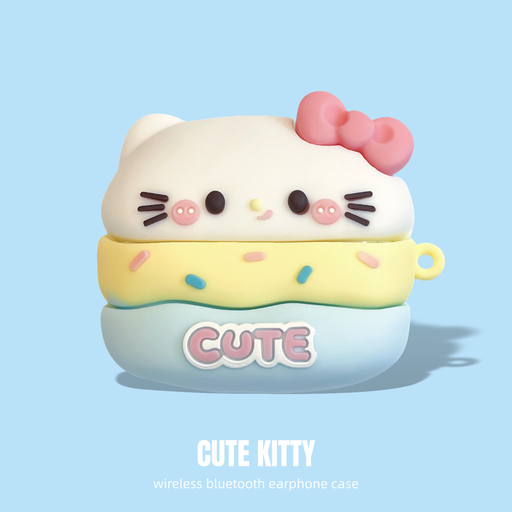 Marshmallow kitty cat สําหรับ Shokz OpenDots ONE E310 กรณีการ์ตูนซิลิโคน OpenDots One E310 หูฟังป้อง