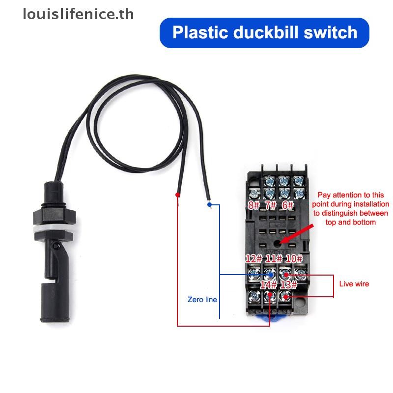 LNTH 1 ชิ้น 12-110 โวลต์ระดับน้ําเซ็นเซอร์ระดับของเหลว PP พลาสติกลอยร้อน