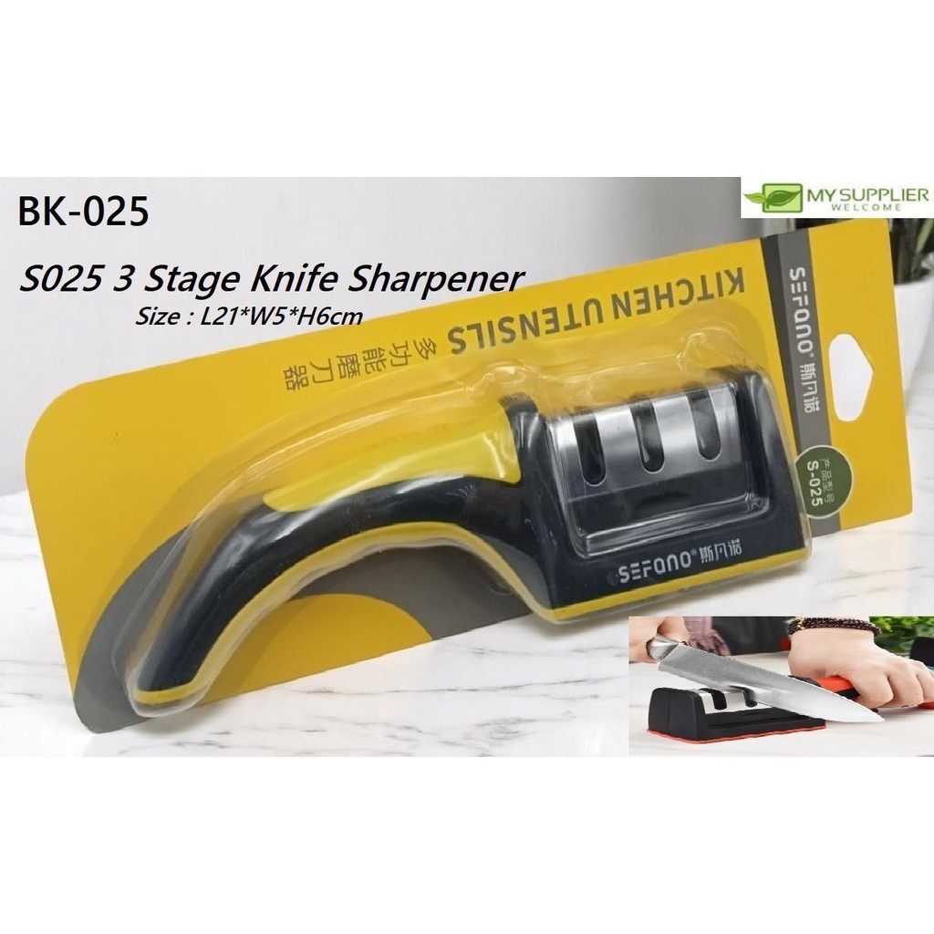 BK-025 S025 เครื่องลับมีด 3 ขั้นตอน L21*W5*H6cm