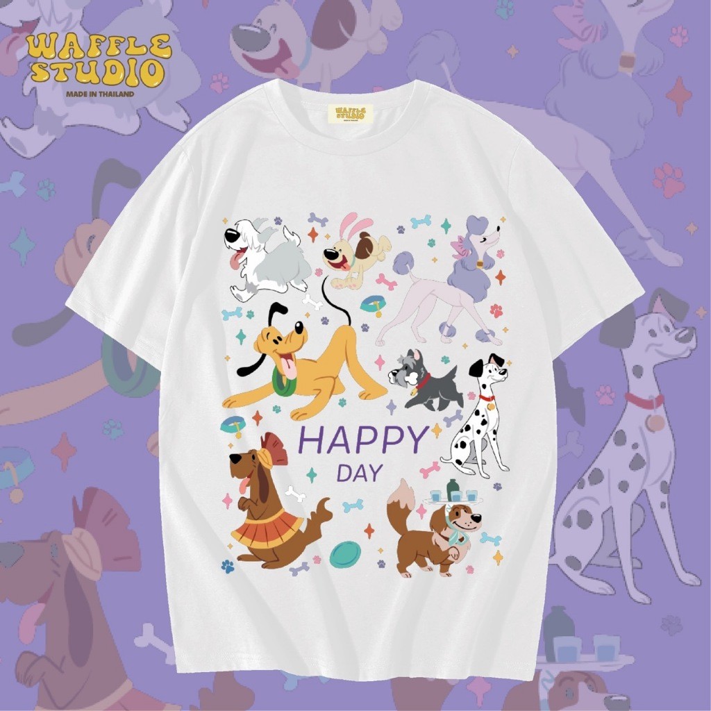 WS0379 เสื้อยืดขนาดใหญ่ Cotton1 WAFFLE STUDIO