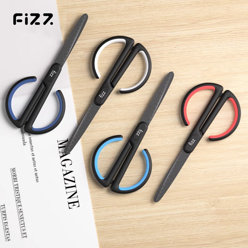 Fizz fizz fizz กรรไกรเทฟลอนในครัวเรือนรอบหัวกรรไกร Non-Stick เทปขนาดเล็ก Handmade กรรไกรสแตนเลสกรรไก