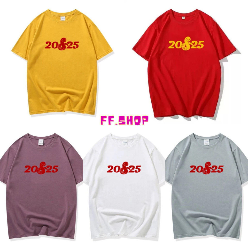 🛒FF.shop🛒 เสื้อยืดคอกลมตรุษจีน แขนสั้น 2025   #9699