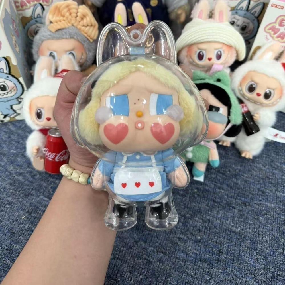 Jeremy1 Crybaby เกราะป้องกัน, เชือกซิลิโคน Peadant Tear Factory Series ตุ๊กตาถุงเก็บ, น่ารักกันน้ํากันฝุ่น Anti-lost ตุ๊กตา 3D กล่องแสดง
