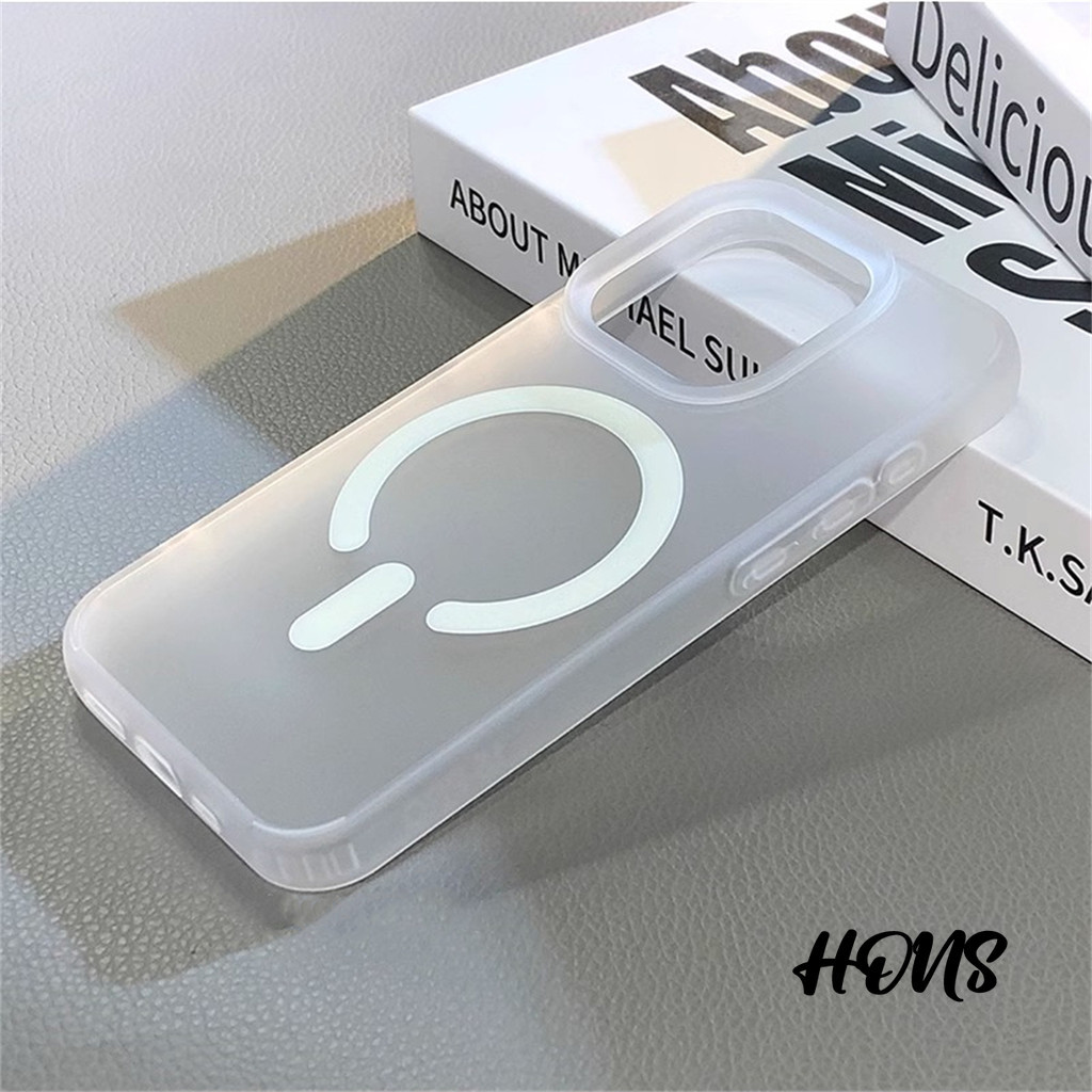 Hons Dopamine สี Matte Magnetic เคสโทรศัพท์สําหรับ IPhone 15 Pro Max 12 13 14 Pro Max 11 ไร้สายชาร์จแม่เหล็กซิลิโคนเหลวกันกระแทกปกป้องปลอกปกหลัง