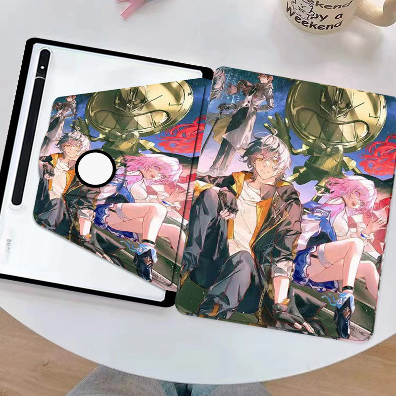 เคสหมุนได้360 เคสฝาพับ Samsung Tab case S6 lite A8 S7/S8 s7fe S7+/S8+ A9plus S9/S9FE S10lite A7 ปลอกป้องกันวัสดุอะคริลิ