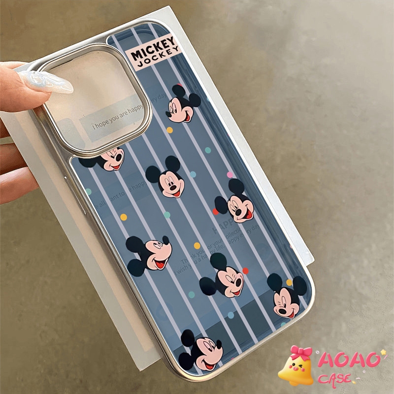 การ์ตูนน่ารักมิกกี้เมาส์สร้อยข้อมือโปร่งใส เคสiPhone 13 11 16 15 14 12 Pro Max 16 7 8 15 Plus XR X XS MAX SE 2020 - รูปที่ 7