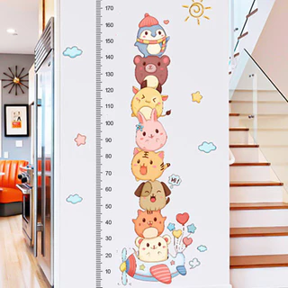 สติ๊กเกอร์ติดผนังความแม่นยําสูง 2 เมตร - สติ๊กเกอร์วัดส่วนสูง-กาวตนเอง, โปร่งใส, เขียนและวาดพื้นผิว, ถอดออกได้-สําหรับห้องนอนเด็กตกแต่งผนัง