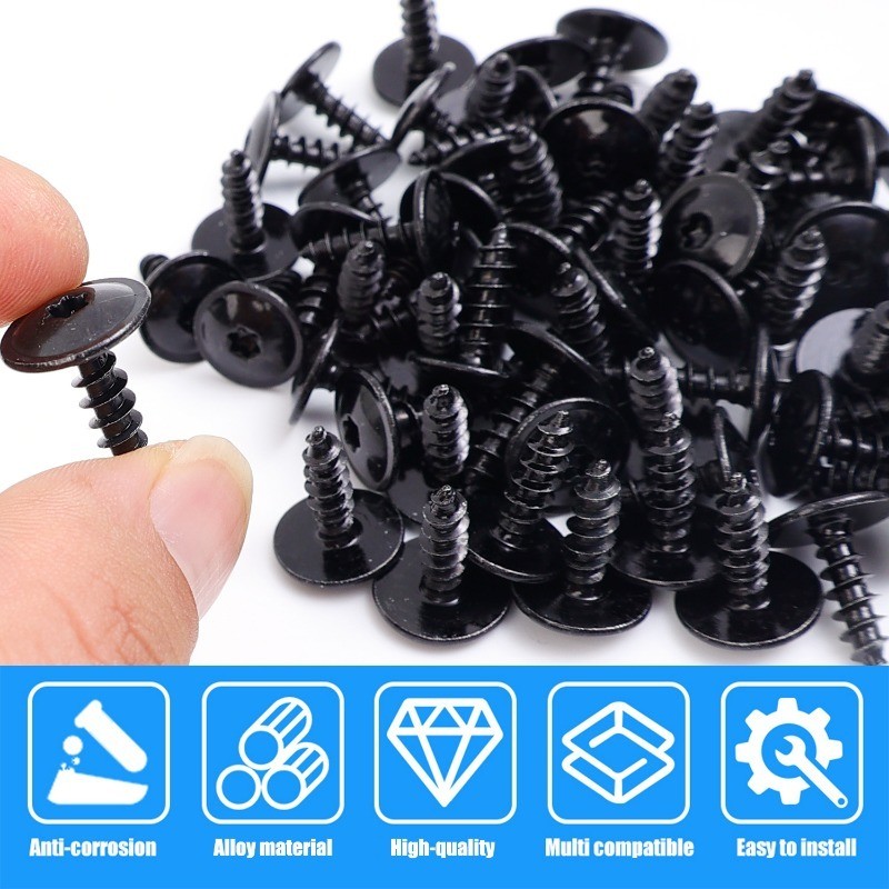 [ ที่โดดเด่น ] รถสกรูแตะตัวเอง-กันชนพิทักษ์สกรูจับมือ-ป้องกันสนิม,ป้องกันการกัดกร่อน-ล้อโค้ง หมุดย้ํา ยึด-ฝาครอบเครื่องยนต์ภายใต้ตัวยึด-สําหรับโฟล์คสวาเกนออดี้ - รูปที่ 3