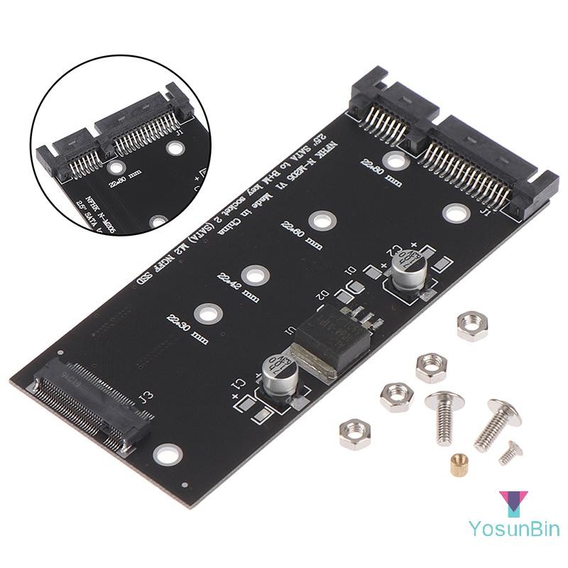 Yosunbin] 2.5 การ์ดอะแดปเตอร์แปลง SATA 3 ถึง B+M SATA M.2 NGFF SSD ใหม่