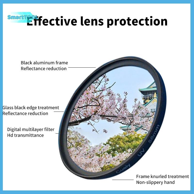 Utzn> 37 40.5 43 46 49 52 55 58 62 67 72 77 82 มม.เลนส์ HD UV Digital Filter เลนส์ป้องกันฟิล์มสําหรับ Canon Nikon Sony SLR กล้อง 99.9% ใหม่