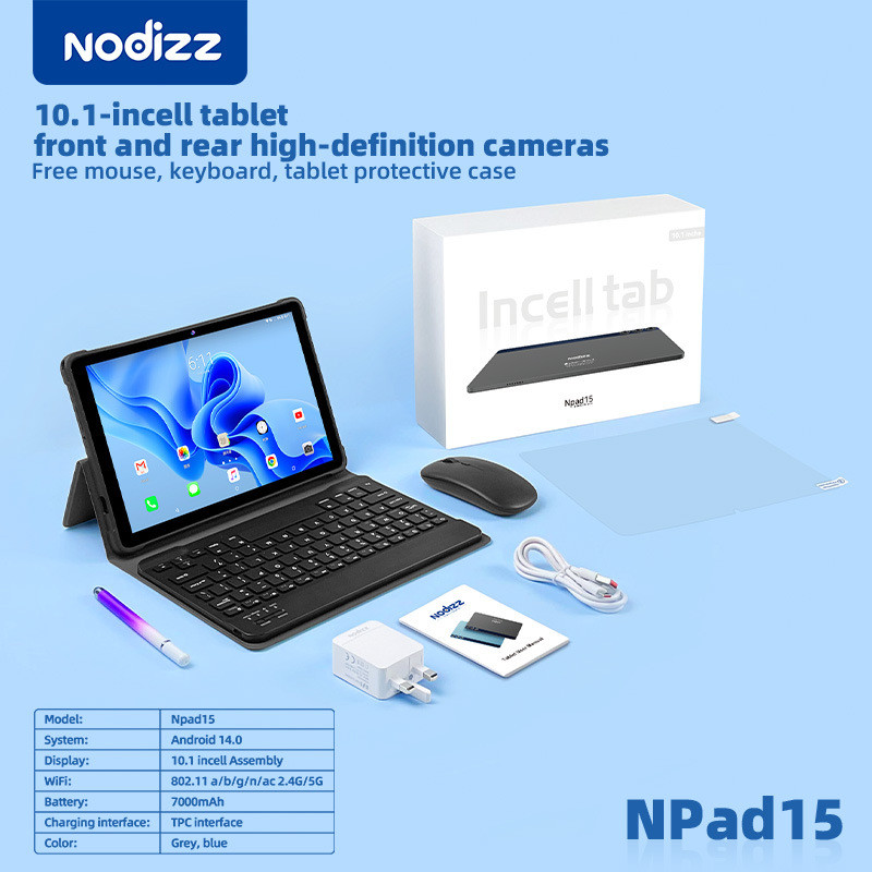 2025 ใหม่ Npad15 Plug and Play Android แท็บเล็ตหน้าจอ Incell 10.1 นิ้ว Octa Core 2.0 Ghz Call S9+