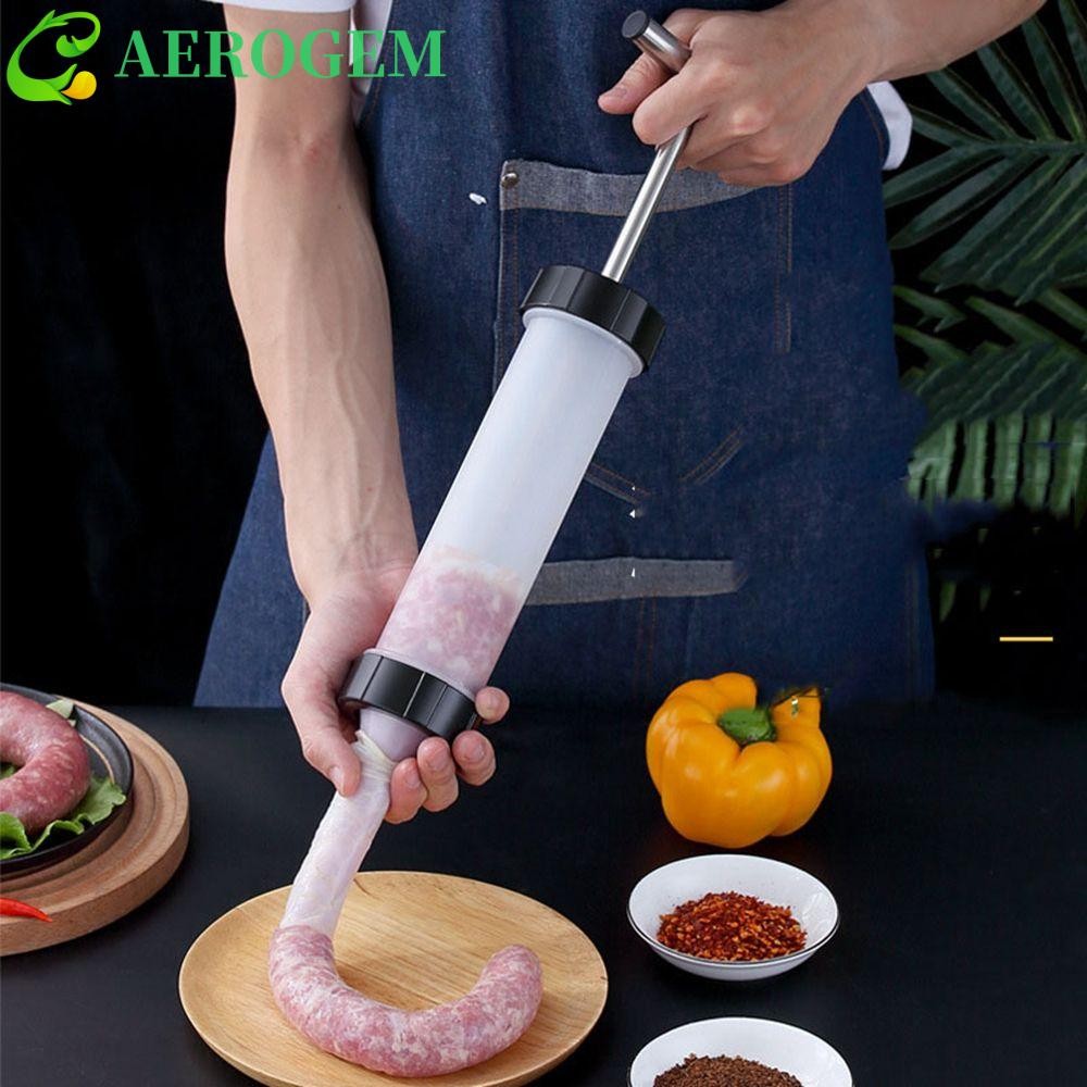 Aerogem เครื่องทําไส้กรอกไส้กรอกพลาสติก Stuffer Home Made เครื่องมือไส้กรอก