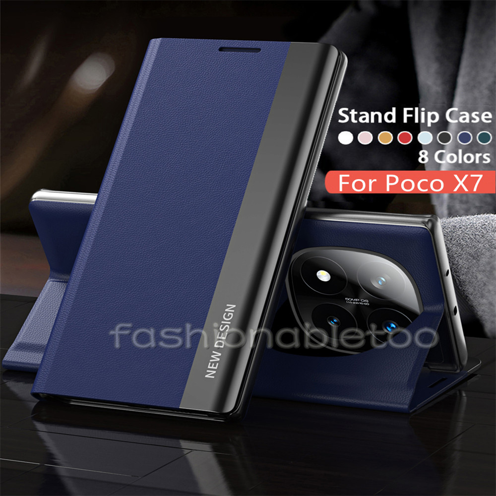 Matte Flip หนังเคสโทรศัพท์สําหรับ Xiaomi Poco X7 pro X7pro X 7 PocoPhone X7pro PocoX7 pro PocoX7pro 