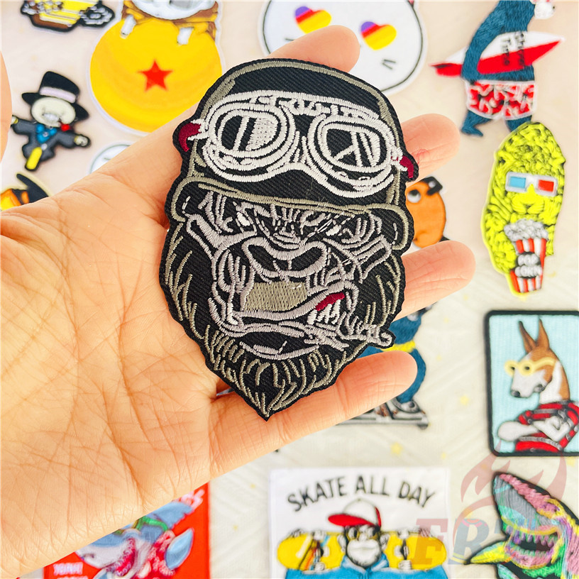 ☸ แพทช์เหล็กบนศิลปะสัตว์พังค์ ☸ 1 ชิ้น DIY เหล็กบนเย็บป้ายแพทช์ตกแต่งผ้า - รูปที่ 5