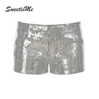 SweeticMe Womens 2025 ใหม่แฟชั่น Glitter เอวต่ำเซ็กซี่กางเกง…