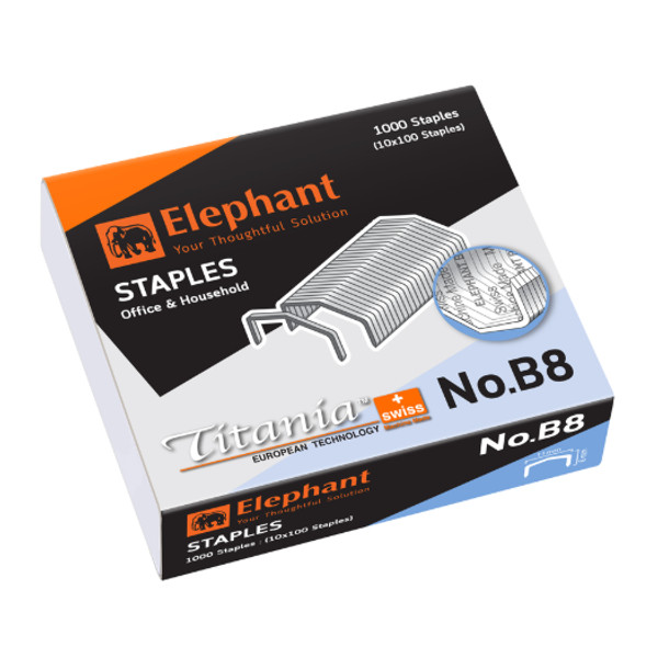 ลวดเย็บกระดาษ ตราช้าง No.B8