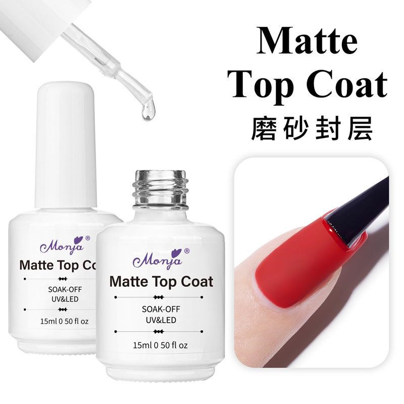 เจลยาทาเล็บเพื่อการทํางาน ใส Base Coat/top Coat เบสโค้ท/ท็อปโค้ท/Builder เบสโค้ทกาวส่องไฟ 15ml MONJA - รูปที่ 4
