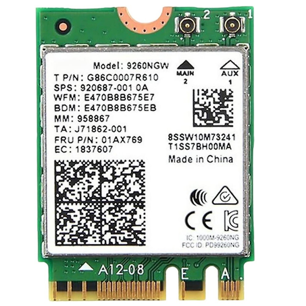 9260NGW IEEE 802.11ac Bluetooth 5.0 อะแดปเตอร์ Wi-Fi/บลูทูธไร้สาย-AC9260