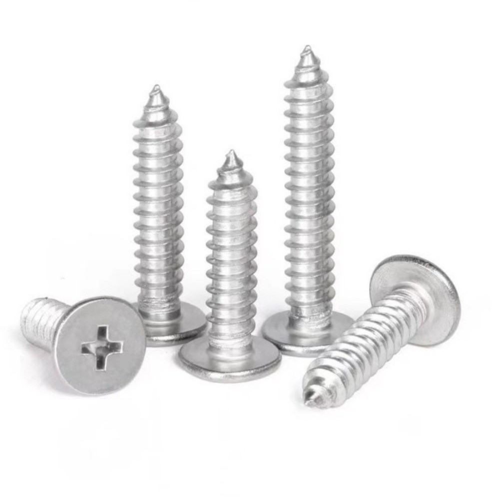 [MX1] สกรู สแตนเลส 304  แฉก เกลียวปล่อย ปลายแหลม  น็อต Flat Head Phillip Tapping Screw / 304 สแตนเลสสตีล Phillips หัวแบนสกรูแตะตัวเอง M2-M6 CA หัวบางเฉียบ Phillips Countersunk Head Self-Tapping Screw - รูปที่ 6