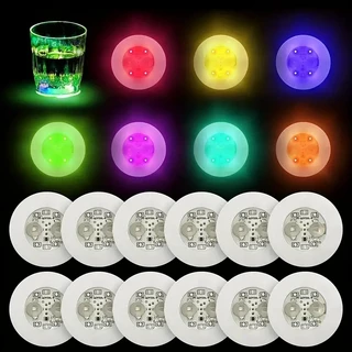 ที่รองแก้ว LED เรืองแสง ที่รองแก้วเครื่องดื่มเรืองแสง ที่รองแก้ว LED หลากสี ที่รองแก้วไฟสร้างบรรยากาศ