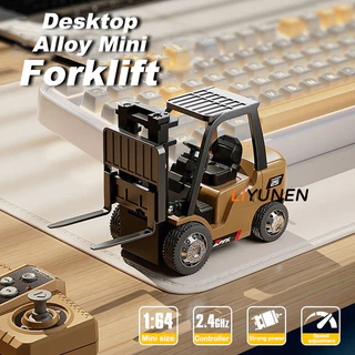 1/64 Mini Alloy RC รถยก APP รีโมทคอนโทรลวิศวกรรมยานพาหนะของเล่นโต๊ะขนาดเล็ก 1:64 รุ่นคอลเลกชันของขวัญสําหรับชาย