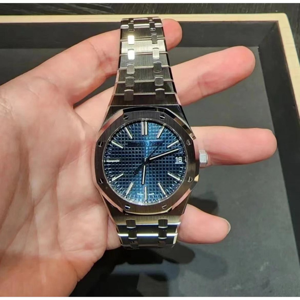 AA.Audemarss Piguettess Royal Oak Series 15510st Blue Black Grey Stainless Steel 41mm