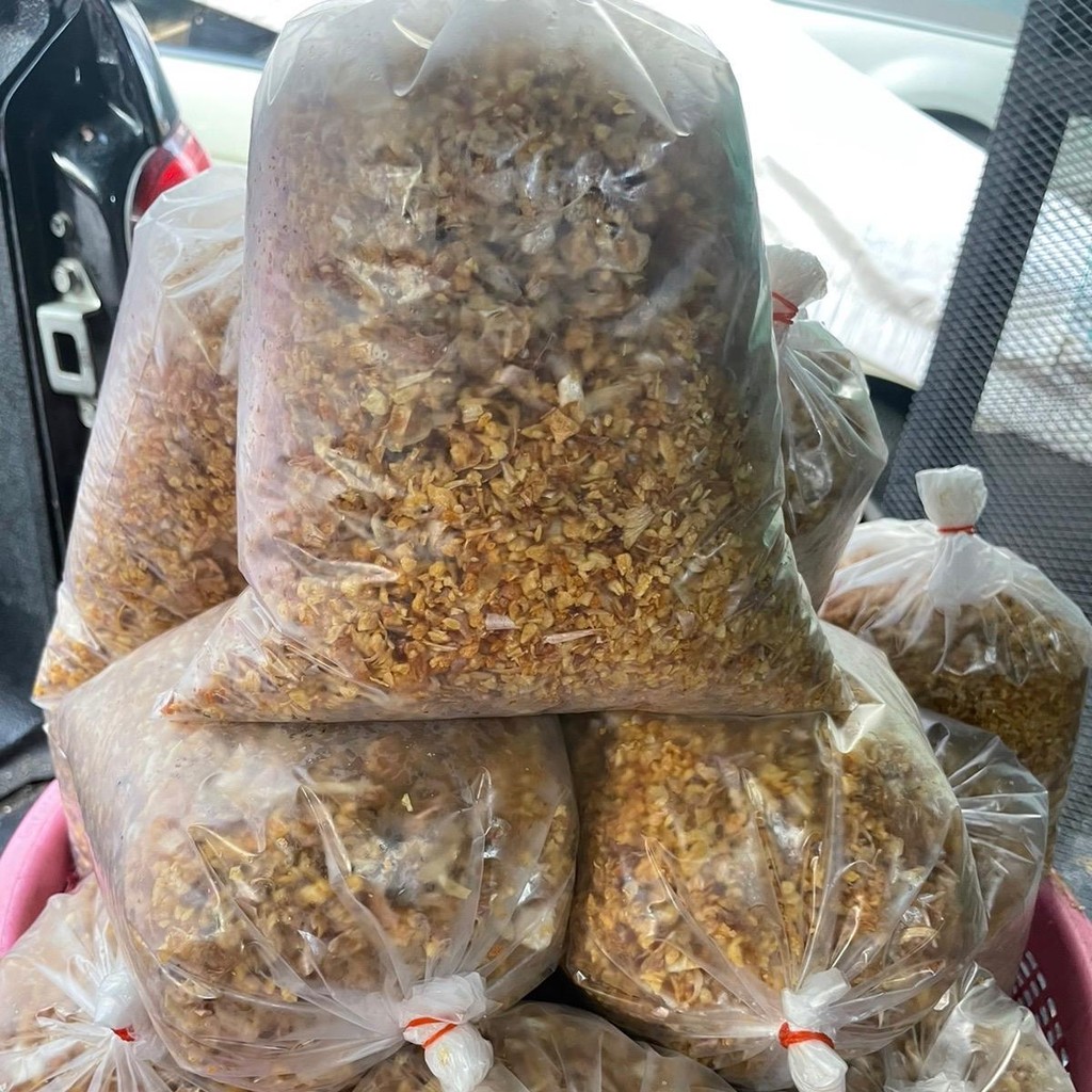 กระเทียมเจียว  รีดน้ำมัน 500กรัม  (หอม กรอบ อร่อย)