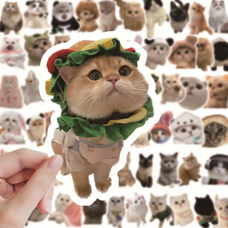 สติ๊กเกอร์ลูกแมวและลูกสุนัข สติ๊กเกอร์แมวยอดนิยม สัตว์น้อยน่ารักสุดๆ สติ๊กเกอร์กันน้ำสมุดโน๊ตสัตว์น่ารัก