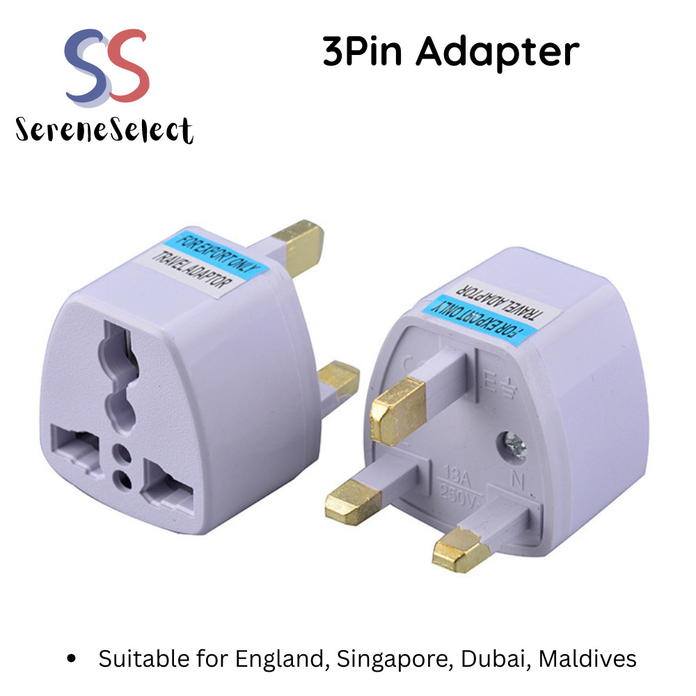 3Pin Plug Converter Universal Travel Adapter Plug 3 Pin Soket Penyesuai 3Pin Universal คุณสมบัติของก
