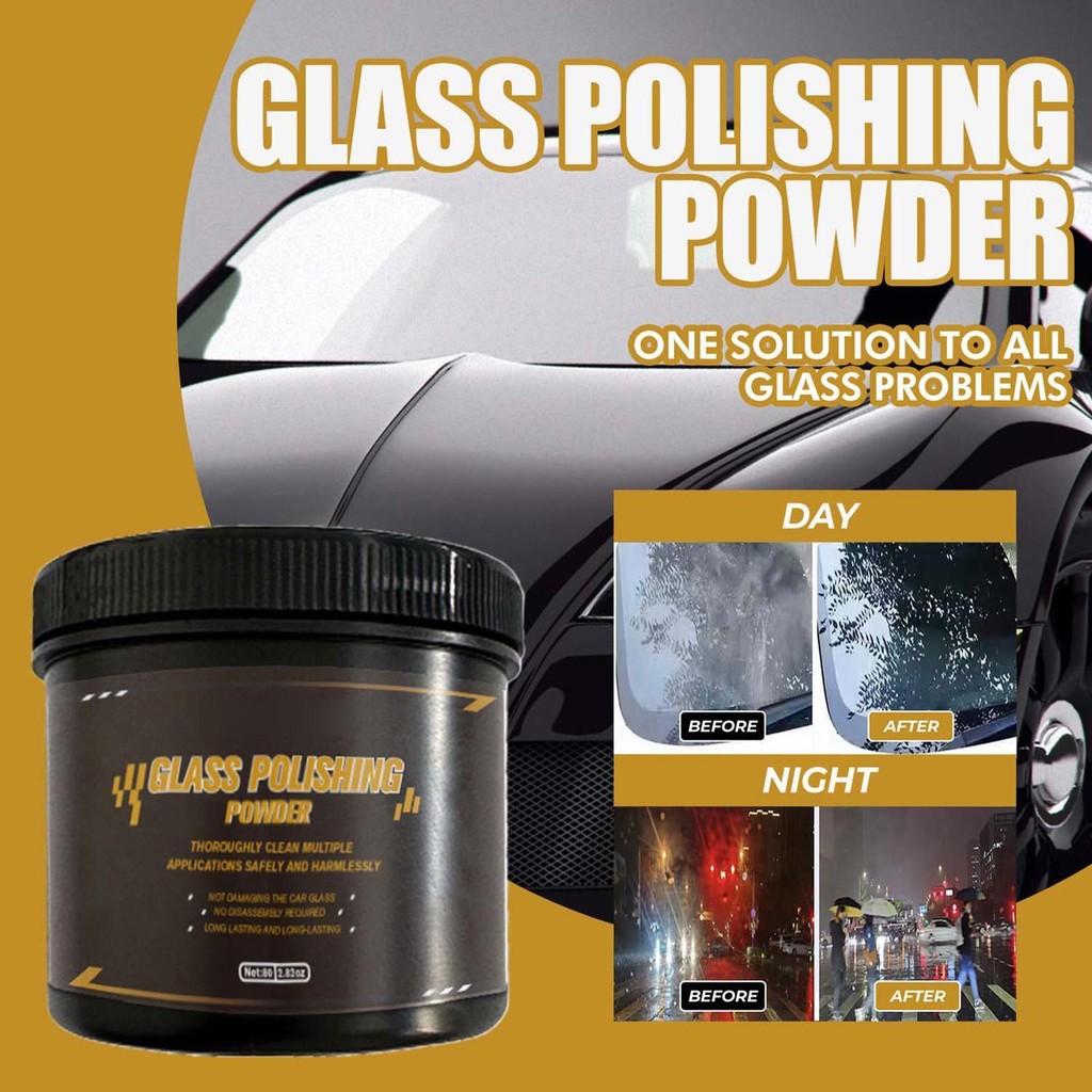 ผงขัดกระจก Cerium Oxide Powder รถกระจกขัดกระจกผงน้ํามันแก้วฟิล์ม Remover