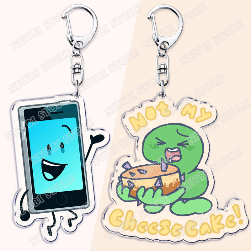 เกม BFDI BFB ตัวอักษรพวงกุญแจสําหรับอุปกรณ์เสริมกระเป๋า Firey Ruby Teardrop ดอกไม้ Pin Coiny ราคาแท็