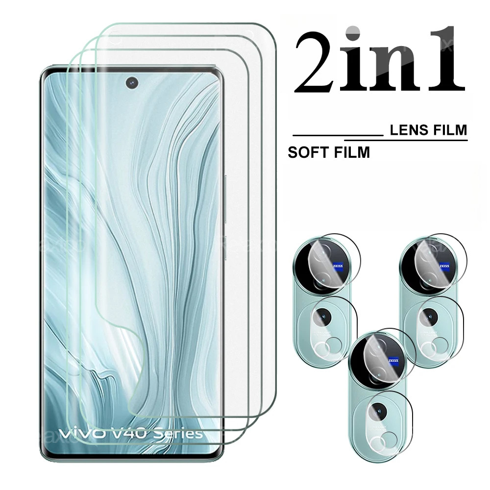 2in1 สําหรับ vivo V29 V29e V30 V30e V40 V40e Pro Lite (India) 4G 5G (IDN) คลุมทั้งหมดป้องกันหน้าจอโท