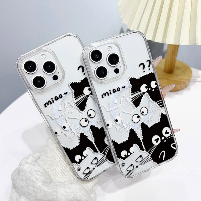 💫Unicom💫ใช้ได้กับ เคสไอโฟน เคสโทรศัพท์แม่เหล็ก  iPhone 16Promax 14Plus15 Pro XR 12 13Pro 7P 14 Proma