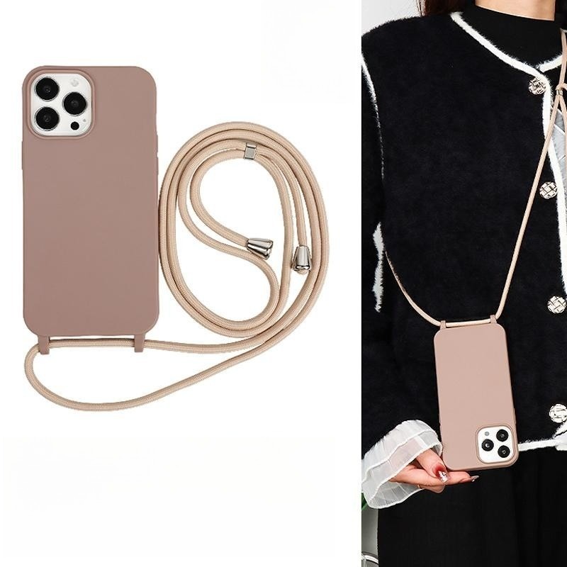 เชือกเส้นเล็กCrossbodyพร้อมเคสโทรศัพท์สําหรับiPhone 16 15 14 13 12 11 Pro Max X XR 7 8 Plus SEฝาครอบกันกระแทกป้องกันหน้าจอปลอก