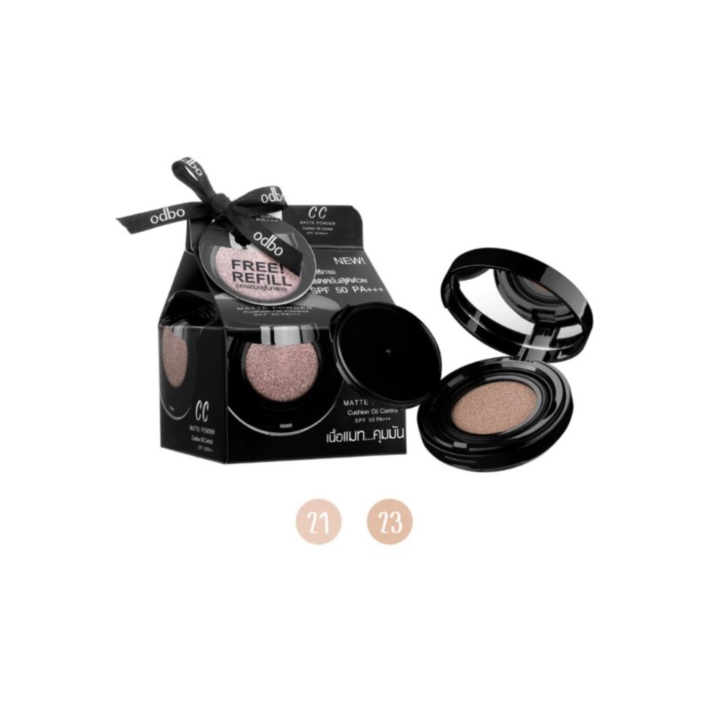 ♦️ของแท้·ส่งด่วน·ถูก♦️Odbo cc Matte Powder Cushion Spf50 pa+++ #OD625 โอดีบีโอ ซีซี แมท พาวเดอร์ คุชชั่น   x 1 dayse