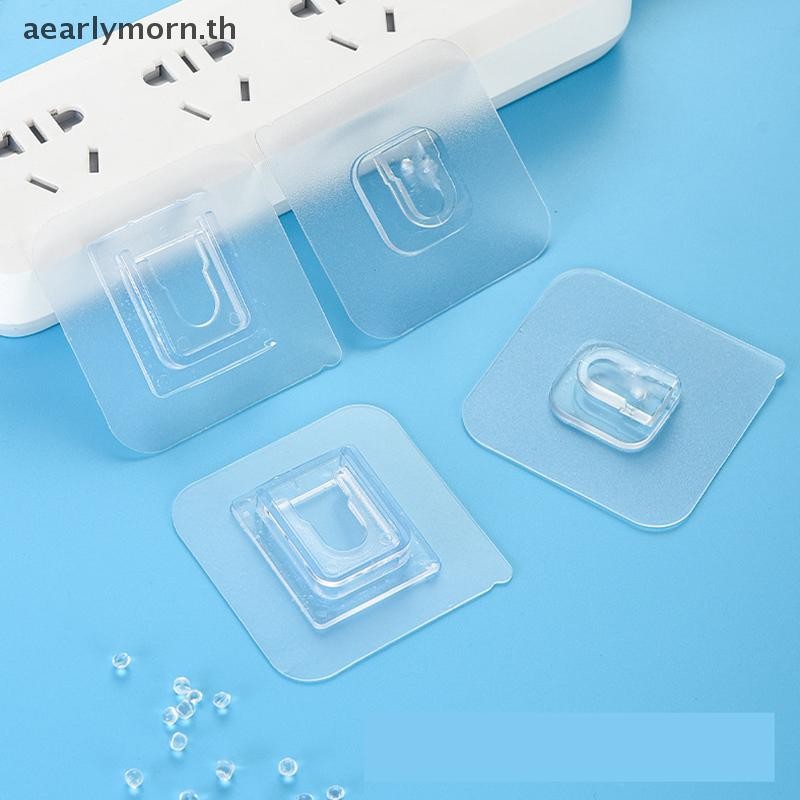 AA ตะขอติดผนังกาวสองหน้าแขวนที่แข็งแกร่งโปร่งใส Wall Storage Sucker TH