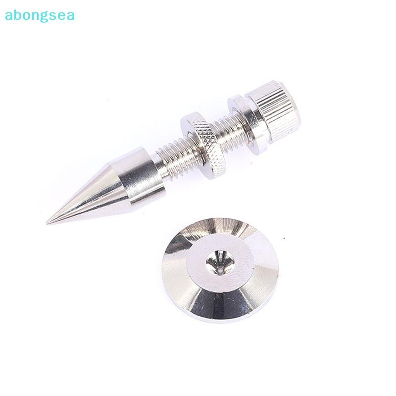 Abongsea 1 ชุด M8*60 มม.ลําโพง Spike การแยกเครื่องขยายเสียงขาตั้งกันกระแทกฟุต + ฐาน Pad Nice