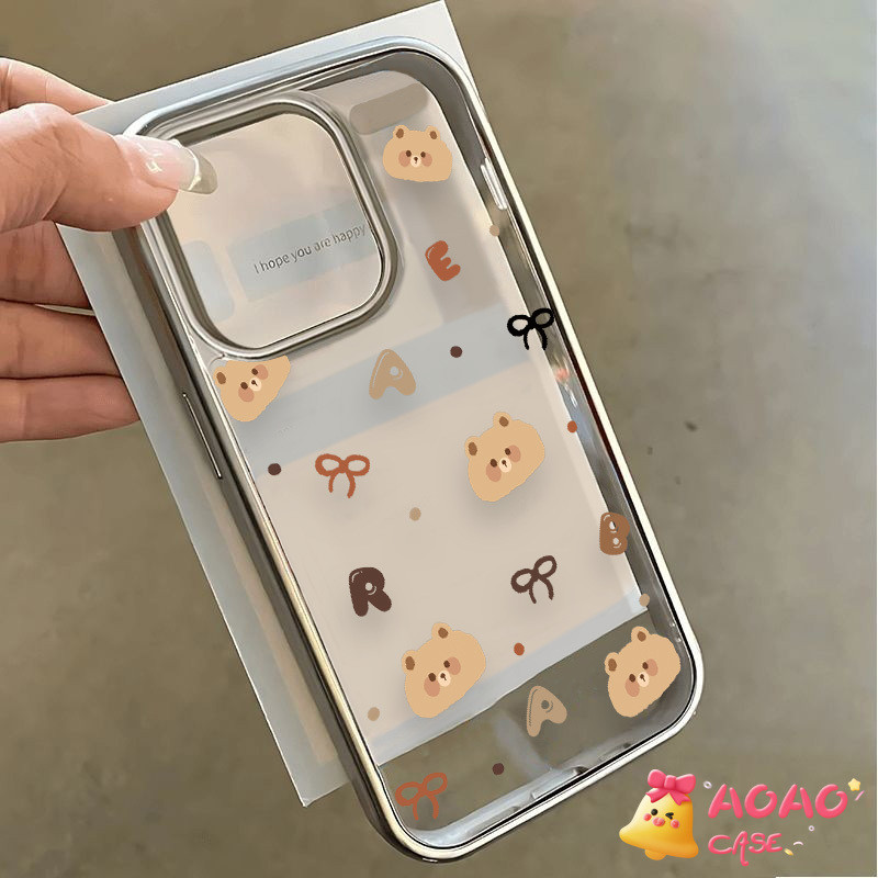 การ์ตูนน่ารักหมีสร้อยข้อมือโปร่งใส เคสiPhone 16 13 11 15 14 12 Pro Max 7Plus 8Plus XR 16 7 8 15 14 Plus X XS MAX SE 2020 - รูปที่ 7