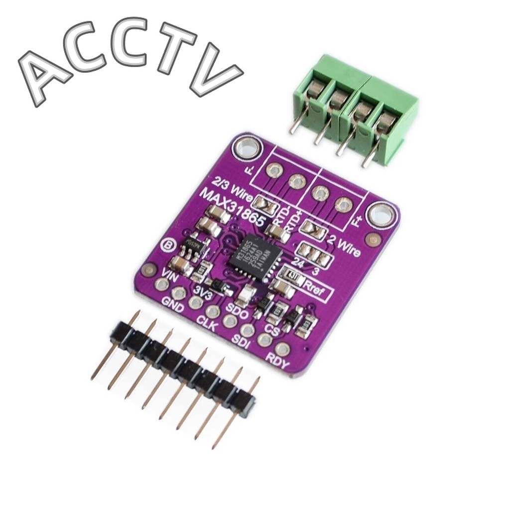 31865 MAX31865 RTD โมดูลตรวจจับอุณหภูมิความต้านทานแพลทินัม PT100 ถึง PT1000