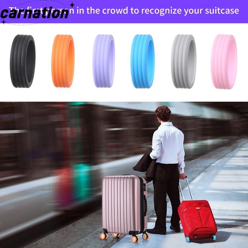 Carnation 4/8 ชิ้น/เซ็ตกระเป๋าเดินทางล้อรองเท้า,เสียงเงียบลดล้อสวมใส่กระเป๋าเดินทางล้อป้องกัน,ชิ้นส่วนกระเป๋าเดินทางเพลากระเป๋าเดินทางล้อป้องกัน
