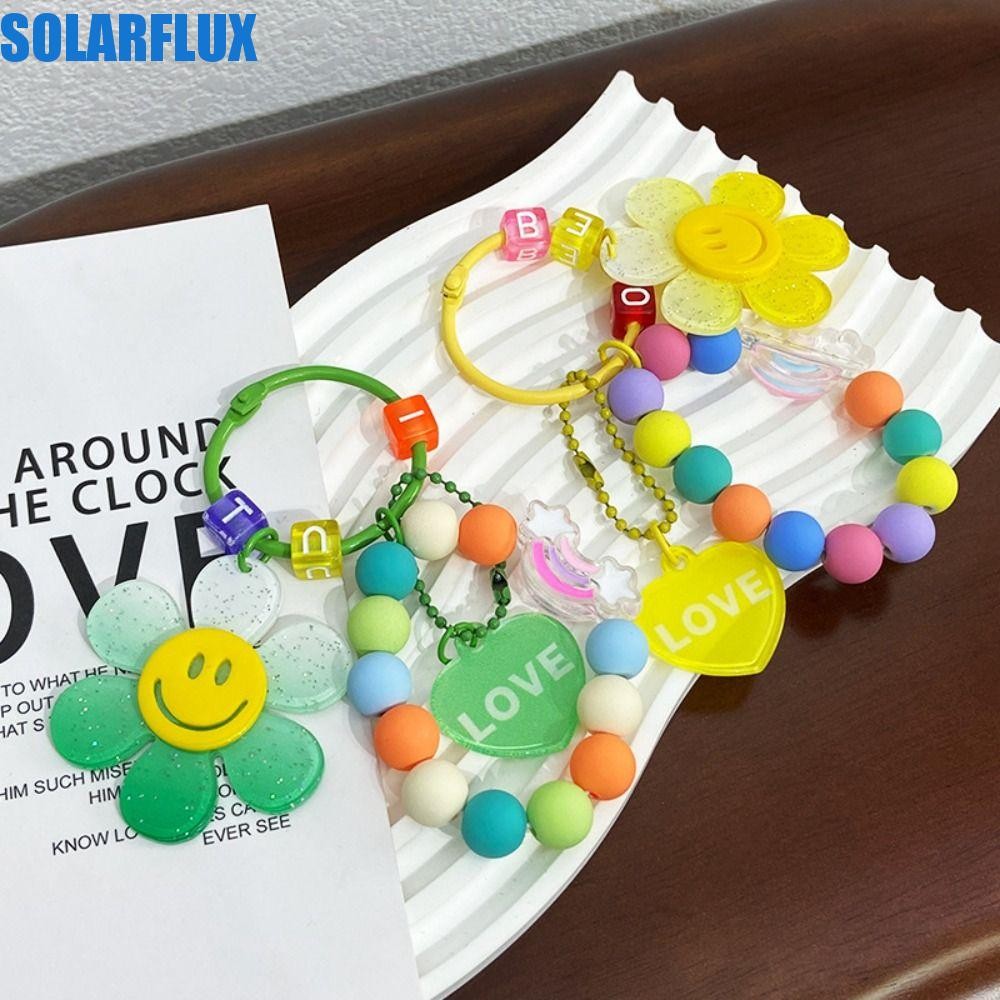 Solarflux Crybaby ตุ๊กตากระเป๋าขาออก,โปร่งใสดวงอาทิตย์ดอกไม้ Crybaby ตุ๊กตาแสดงกระเป๋า,กระเป๋าอุปกรณ์เสริม Smile แบบพกพาตกแต่งกระเป๋าพวงกุญแจเด็กของขวัญ