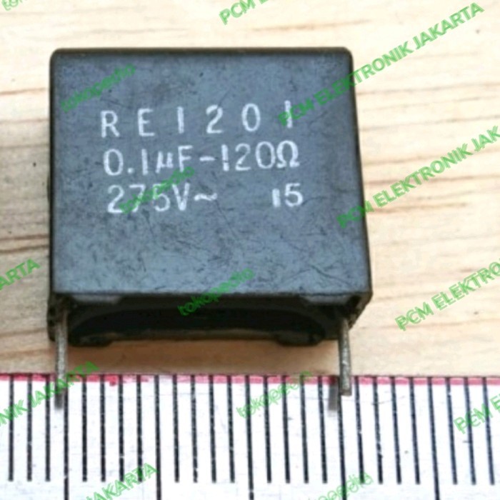 SB99 ตัวเก็บประจุคู่+ตัวต้านทาน 0.1uf 0.1 uf 100nf 100 nf 275v+120r 120ohm