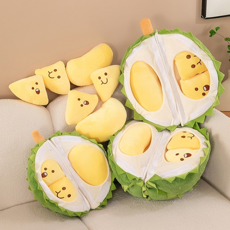 [HYGETH]Detachable Durian Plush Toy for Interactive Play and For Decompression Fun[Ready stock]