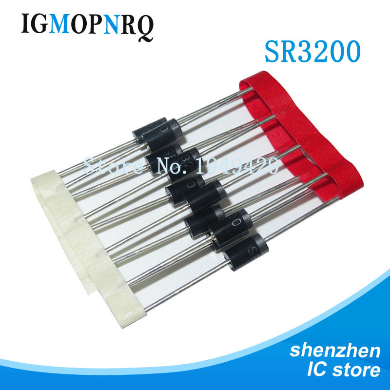10PCS SR3200 SB3200 3A 200V Shoteki ไดโอด